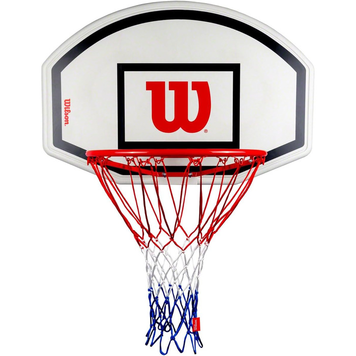 Баскетбольний щит Wilson з кільцем та сіткою, 90x60 см, діаметр 45 см