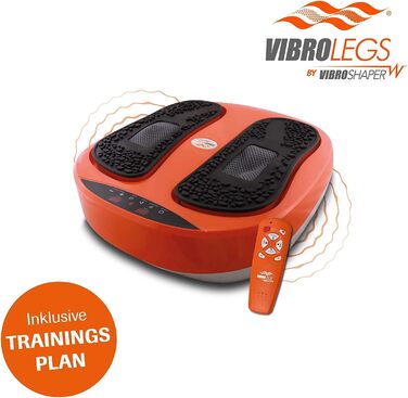 Вібромасажер для ніг VibroLegs з вібрацією, масажна платформа для розслаблення та тонусу ніг і стоп, 2 режими, помаранчевий колір