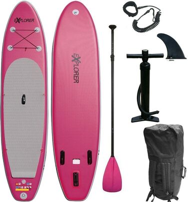 Надувна SUP-дошка EXPLORER ALF2 320 см, рожева, для сап-серфінгу
