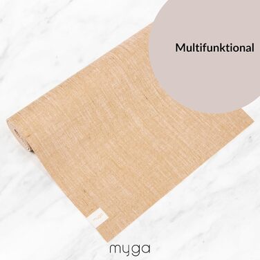 MYGA килимок для йоги з джуту Aqua, нековзкий, для фітнесу, пілатесу, медитації, з ременем для перенесення, універсальний для дому та студії, для чоловіків і жінок