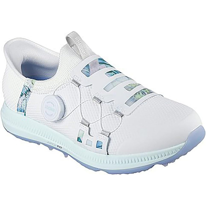 Жіноче golf взуття Skechers Go Golf Elite 5 Arch Fit, водонепроникні сліпони (39.5 EU, білий, багатокольоровий)