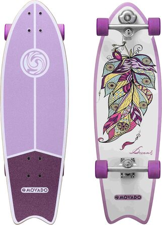 Скейтборд Star Scooter Surf Longboard Retro Cruiser ABEC-11 рожевий, для дорослих, унісекс, повний комплект