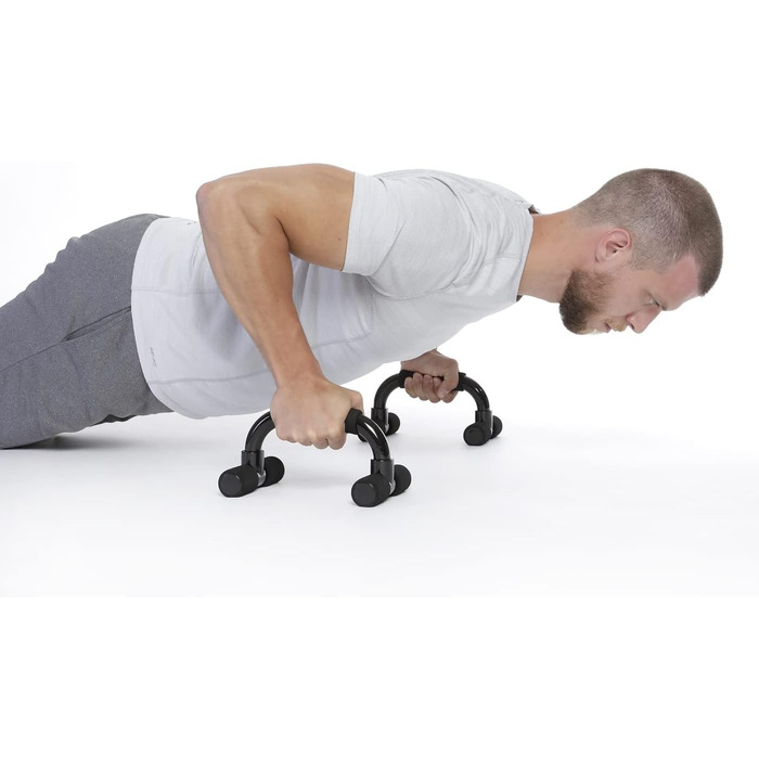 Набір для віджимань BODYMATE - 2 шт. - Нековзні ручки для віджимань, Push-Up Bars для силових та м'язових тренувань, чорний колір