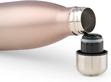 Фляга Blumtal з нержавіючої сталі: ізольована, без BPA, 500 мл, срібно-рожева