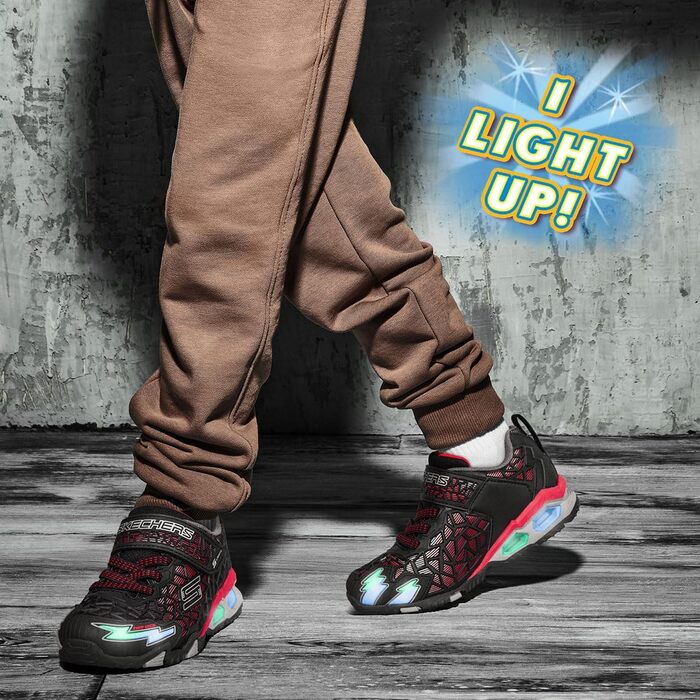 Дитячі кросівки Skechers Hydro Lights-Tuff Force чорно-червоні, 29 EU