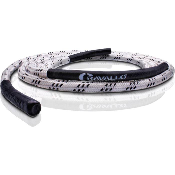 Стрибкове канат Cravallo® Springseil I 3 метри Fatburner Speed Jumping Rope I для дорослих, професійний, для боксу, витривалості, MMA, HIIT, блакитно-білий (2.80 м)