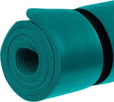 Гімнастичний килимок MOVIT для фітнесу та йоги, гіпоалергенний, без фталатів, синій петроль, 183x60x1.0 см