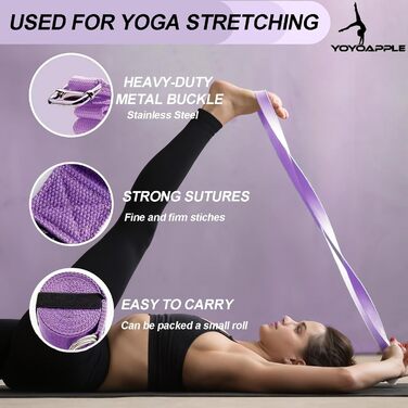 Набір для пілатесу вдома, 11-кількісний набір для пілатесу, фітнес-набір для жінок, м'яч для пілатесу та кільце, аксесуари для пілатесу (фіолетовий)