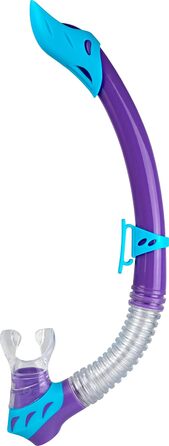 Набір Cressi Junior Rocks Kids для дітей 3-8 років: маска, сухий снорк, ласти та сітчаста сумка (S/M, 26/32, фіолетовий/блакитний)