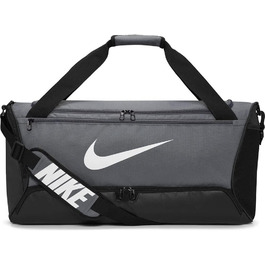 Сумка спортивна Nike Brasilia Duff, сірий/чорний/білий, універсальна