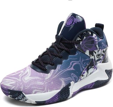 Баскетбольні кросівки для чоловіків, високі, спортивні, для прогулянок, Mesh, зручні, для бігу на вулиці, модні, легкі, Sneaker (39.5 EU, фіолетовий)