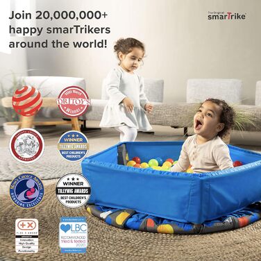 Дитячий складаний батут smarTrike з ручкою, для малюків 1-5 років, для дому