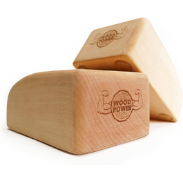 Баланс-блоки WOODPOWER Comfort для стійки на руках і йоги, дерев'яні, 2 шт. — підтримка зап'ясть для тренувань, гімнастики, акробатики