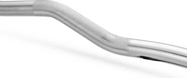 Гриф для штанги Gymtek SZ, вигнутий, 120 см, сталь, до 85 кг, 27 мм, насічка, зіркові замки