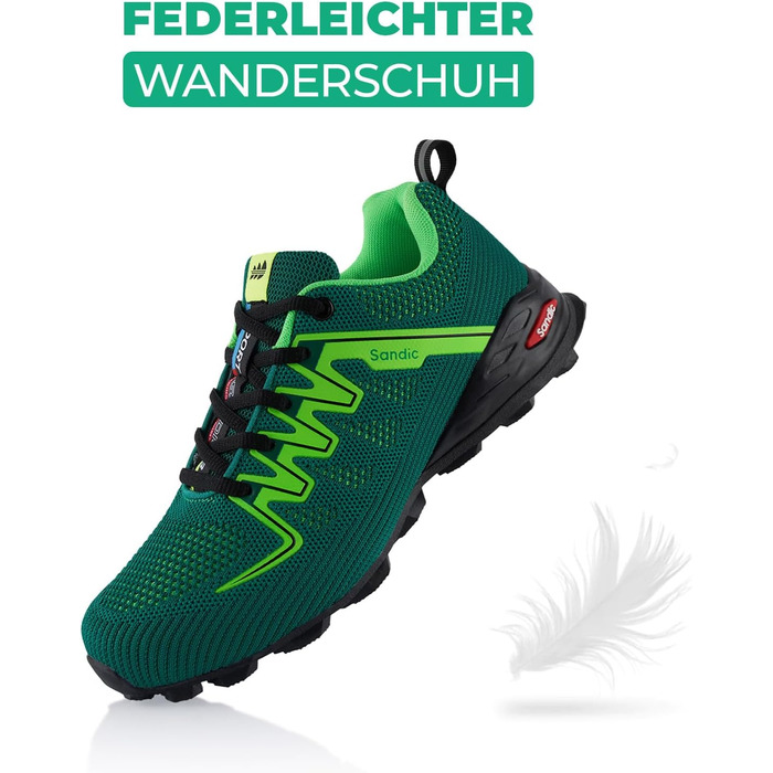 Туфлі для трекінгу та трейлраннінгу для жінок та чоловіків, дихаючі, розмір 38 EU, зелені
