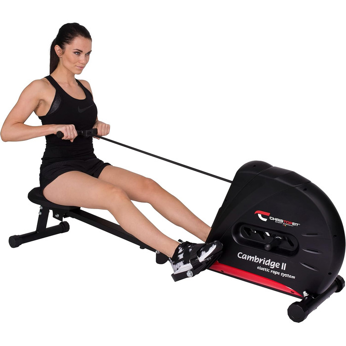 Гребний тренажер Christopeit Sport Cambridge II Black, чорний, домашній, індивідуальний