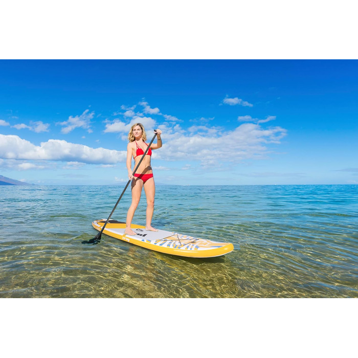 Надувна SUP-дошка Zray E11 Dropstitch, 335x81x13 см, жовта, з веслом, насосом і сумкою