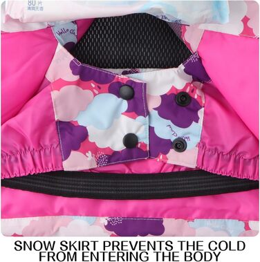 Дитячий зимовий костюм для сноуборду та лиж, водонепроникний, рожевий, 12-13 років