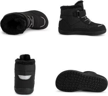 Дитячі зимові балетки Kinder: теплі, непромокаючі, для активного відпочинку та трекінгу, EU25-36, чорний