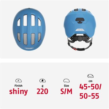 Дитячий велосипедний шолом ABUS Smiley 3.0 з глибокою посадкою, дизайном для дітей та місцем для хвостика — для дівчаток і хлопчиків