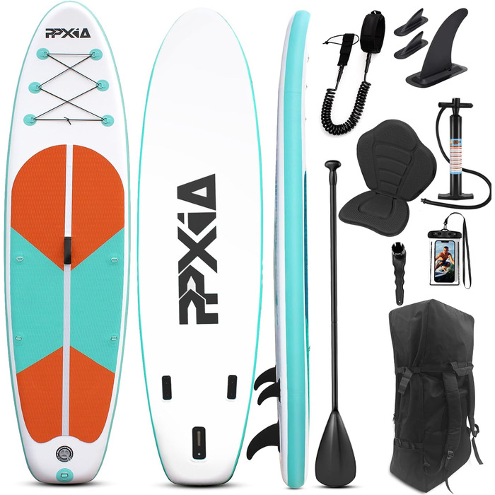 Надувний SUP Board для дітей та дорослих (320/335x84x15 см) з аксесуарами, до 200 кг, м'ятний колір