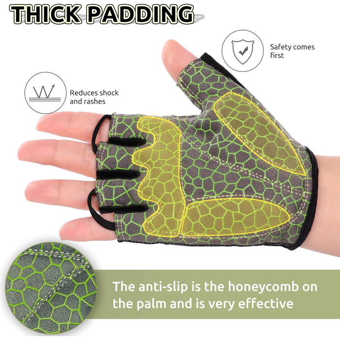 Рукавички для велосипеда чоловічі літні напівпальцеві MTB, рукавички для гірського велосипеда/шосе, рукавички для велосипеда для чоловіків та жінок, дихаючі, з антиковзаючим покриттям та амортизацією, білі (XL, Оливковий)