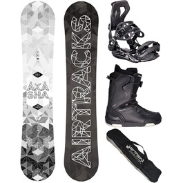 Airtracks Snowboard Set Akasha Wide Hybrid Rocker: сноуборд, кріплення Master, черевики, сумка (152, 157, 159, 162 см)