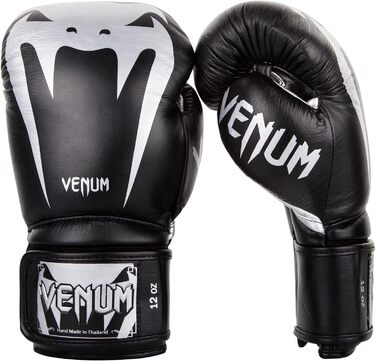 Боксерські рукавички Venum Giant 3.0 для муай-тай та кікбоксингу, 16 Oz, чорний/срібний