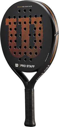 Падельна ракетка Wilson Pro Staff Elite v2, карбон-скловолокно, EVA, 365 г, 484 см², чорна/червона/жовта