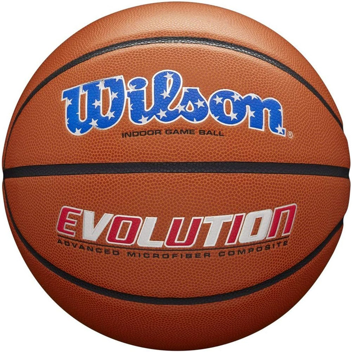 Баскетбольний м’яч Wilson Evolution, розмір 7, 29,5'', для гри, США
