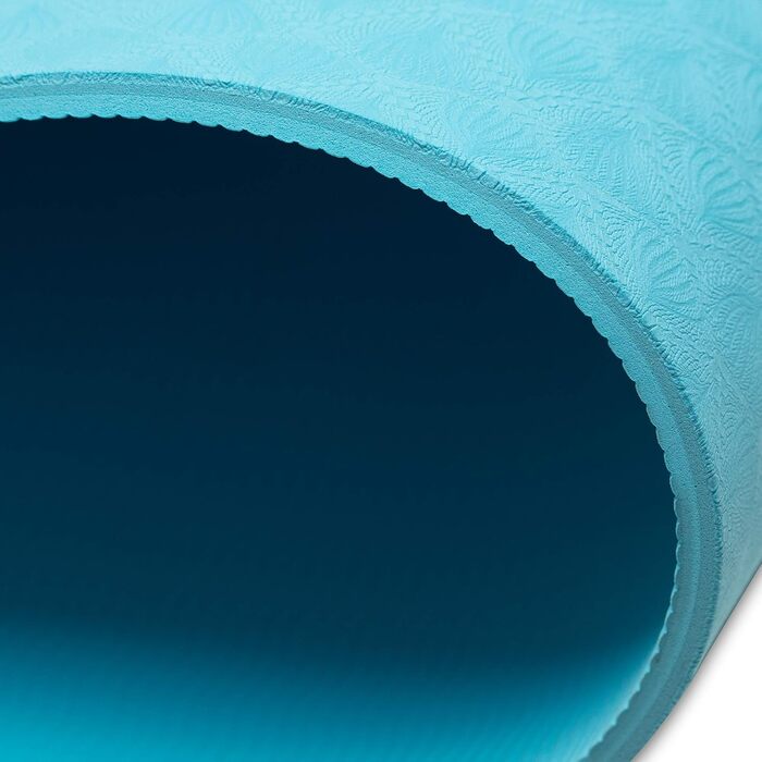 Килимок для йоги Yoga Design Lab Flow | 6 мм | Мандала Aqua | Зручний, двосторонній, для гарячої йоги та різних стилів