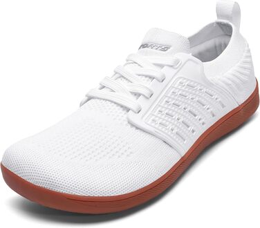 ASHION Взуття для ходьби та бігу без шкарпеток (унісекс) – широкі, для жінок та чоловіків, розмір 42 EU, колір коричневий