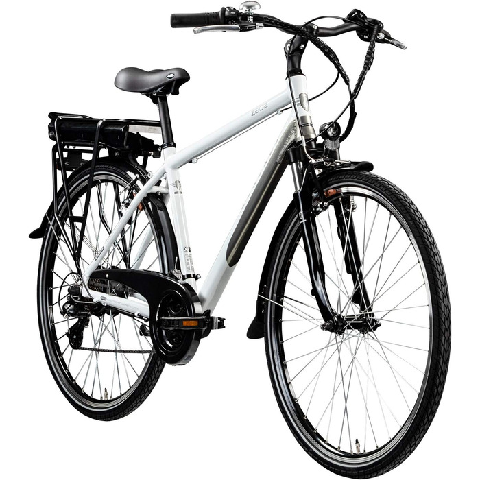 Електровелосипед ZÜNDAPP Z802 Trekking 28'' для чоловіків, 21 швидкість, пробіг до 115 км, LED-дисплей, освітлення, зріст 155-185 см