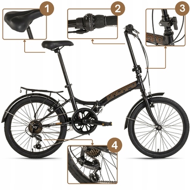Складаний велосипед KS Cycling Foldtech, рама 12