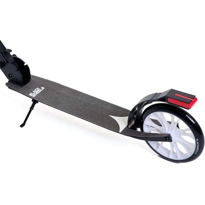 Самокат міський BLACKWHEELS Zoom City-Scooter 200мм, алюмінієвий, з амортизатором, складаний, регульований кермо, чорно-білий