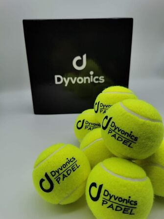 Падельні м'ячі Dyvonics, жовті, 9 шт. (3 туби по 3 м'ячі)