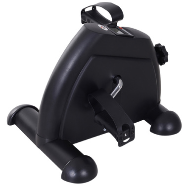 Тренувальний велосипед HOMCOM Mini Bike Pedal Trainer з РК-дисплеєм, чавунний, чорний, компактний 35x40x31см для дому та фітнесу
