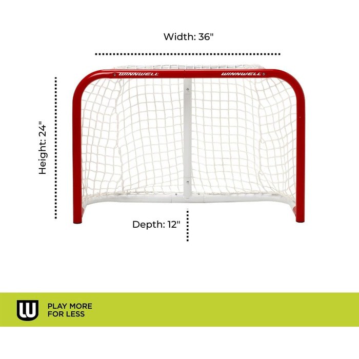 Ворота для хокею Winnwell Heavy Duty Net - міцні, для гри в приміщенні та на вулиці, обладнання для тренувань та ігор з хокейними шайбами