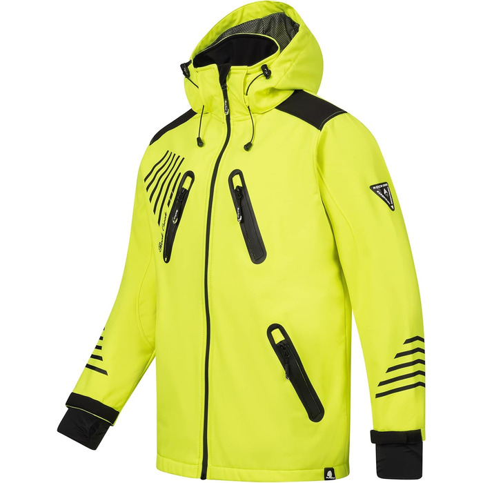 Чоловіча куртка софтшелл Rock Creek Outdoor Windbreaker H-140 S, неоново-жовта