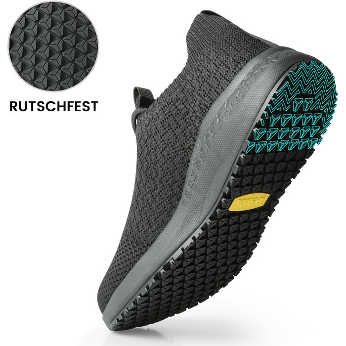 Кухонні черевики для жінок: дихаючі, антиковзкі, зручні, для ресторану, лікарні, догляду. Безпечні черевики з неслизькою підошвою, чорні, 43 EU