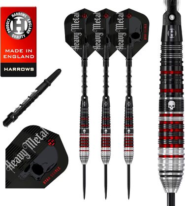Дартс-набір Harrows Ryan Searle Heavy Metal Serie 2, професійні дротики з 90% вольфраму, 10 елементів, усі ваги