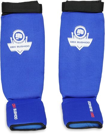 Захист гомілки DBX Bushido Sport Flexibler XL, синій – для тайського боксу, MMA та кікбоксингу, ідеальна посадка