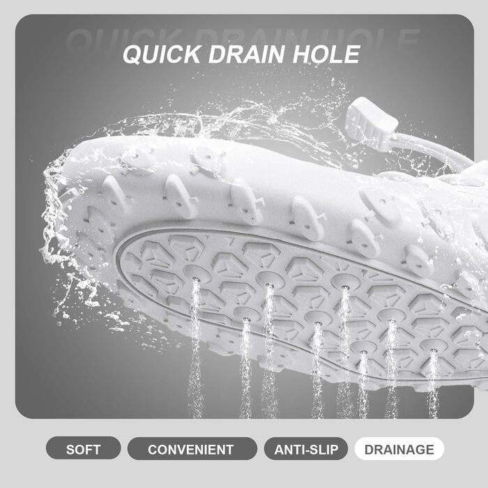 Чоботи для плавання Mabove: чоловічі та жіночі, швидко сохнуть, для серфінгу, плавання, аквашузи, басейну, розмір 39 EU, білі