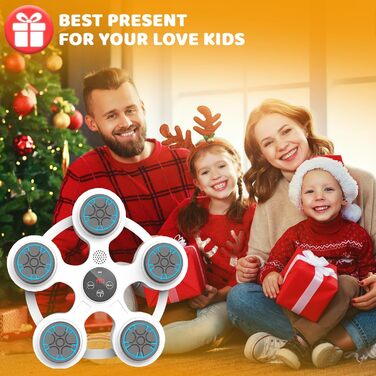 Музична боксерська машина EOJDDPA з Bluetooth, для дітей, 2 пари рукавичок, 9 швидкостей, 5 режимів, для домашніх тренувань та зняття стресу