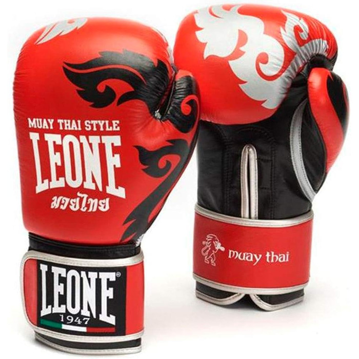 Боксерські рукавички LEONE 1947 Muay Thai 10 унцій, чорні