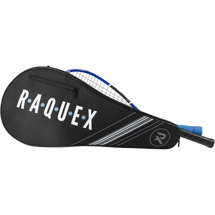 Сумка для тенісу Raquex (синя або чорна) для 2 ракеток + аксесуари, плечовий ремінь