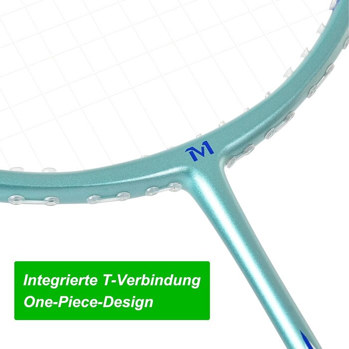 Набір для бадмінтону Graphit: ракетки з карбону, м'ячики, ручки, сумка. Зносостійкий дизайн