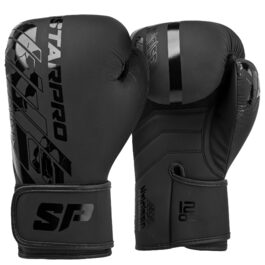 Боксерські рукавички Starpro Mattschwarz 12oz – Штучна шкіра для тренувань, спарингу та кікбоксингу (чоловічі/жіночі)