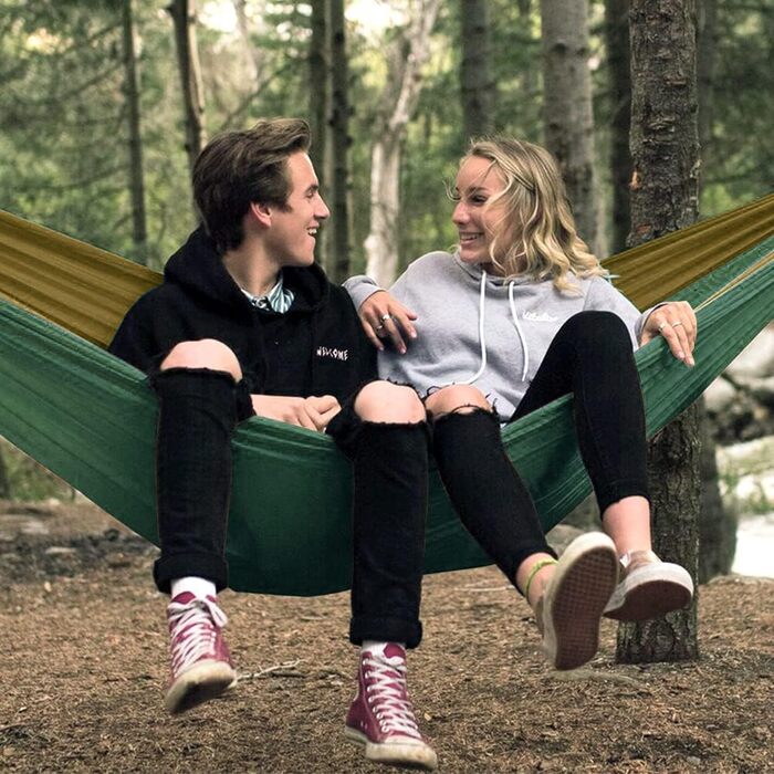 Гімніс Гамак для відпочинку на природі Ultraleicht - легкий туристичний гамак з тросами та карабінами, вантажопідйомність до 300 кг