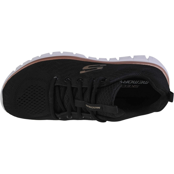 Жіночі кросівки Skechers Graceful Get Connected 1, чорні з золотом, розмір 38.5 EU